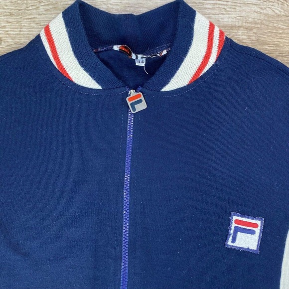 Fila Men's Blue and White Track Jacket - Picture 8 of 16